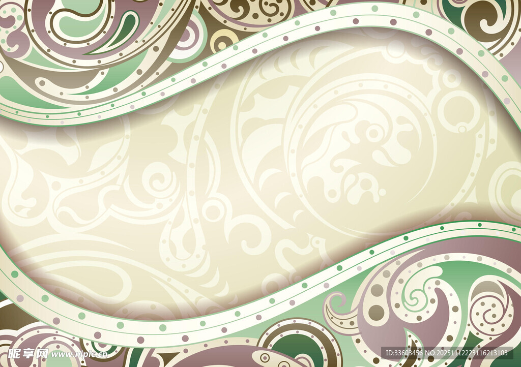 复古花纹背景图