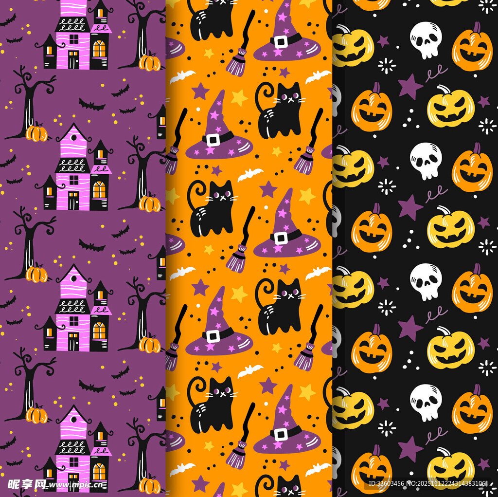 万圣节主题图案布料