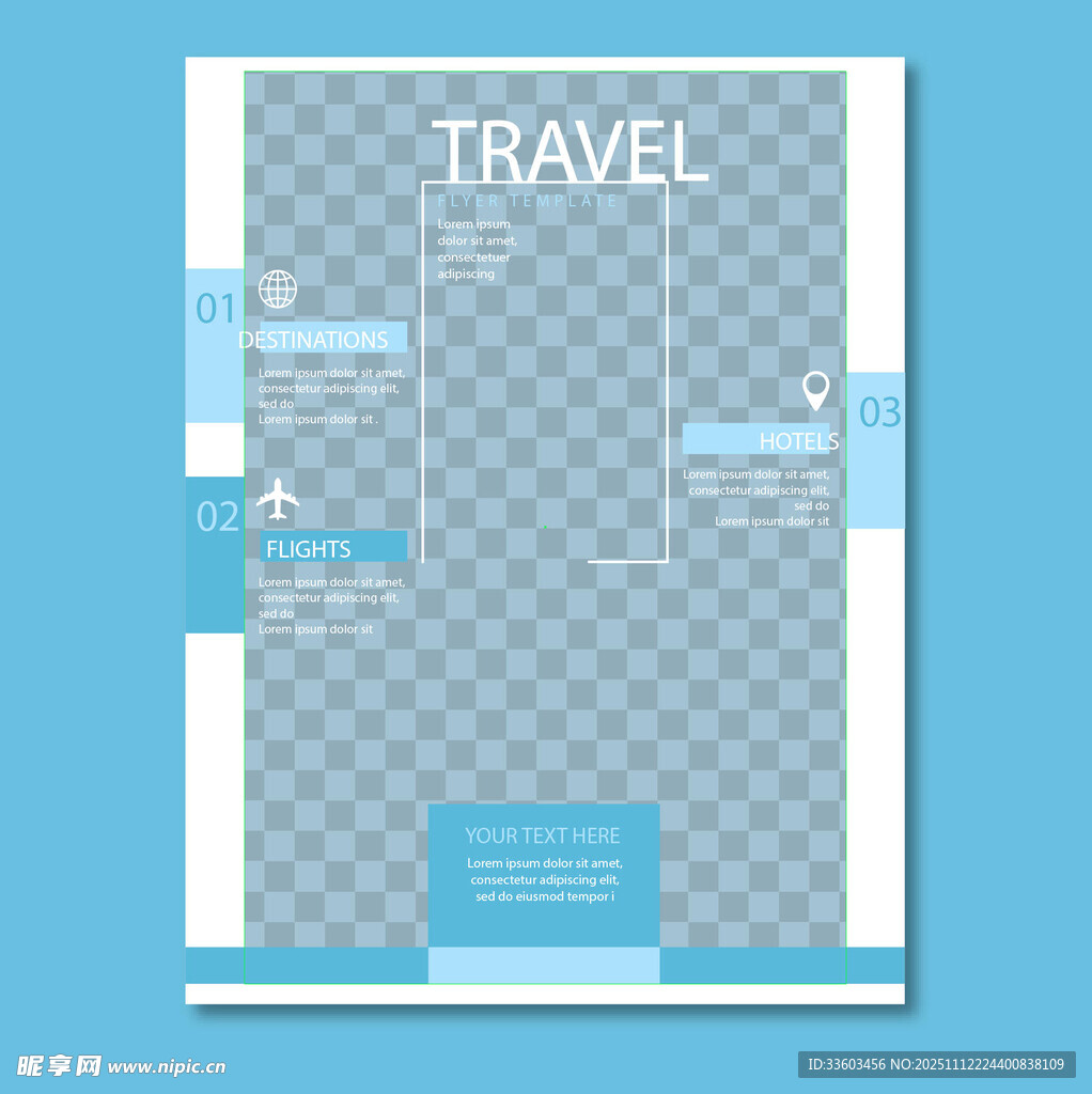 旅行主题海报模板设计