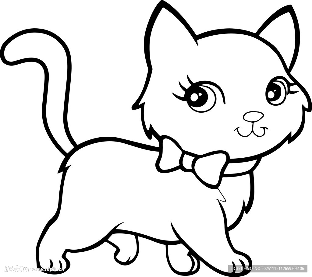 可爱猫咪简笔画