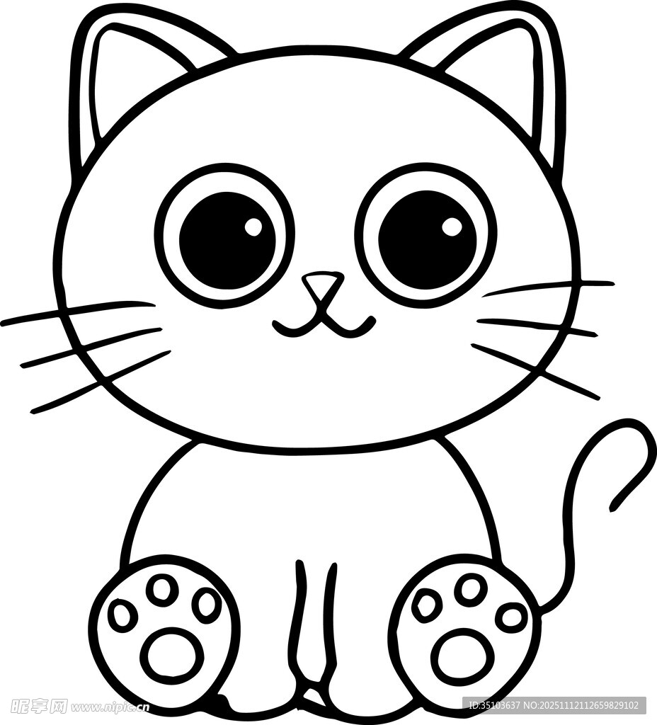 可爱猫咪简笔画