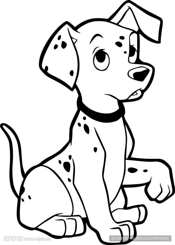 可爱斑点小狗卡通形象