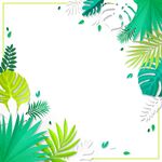 清新绿植边框装饰素材