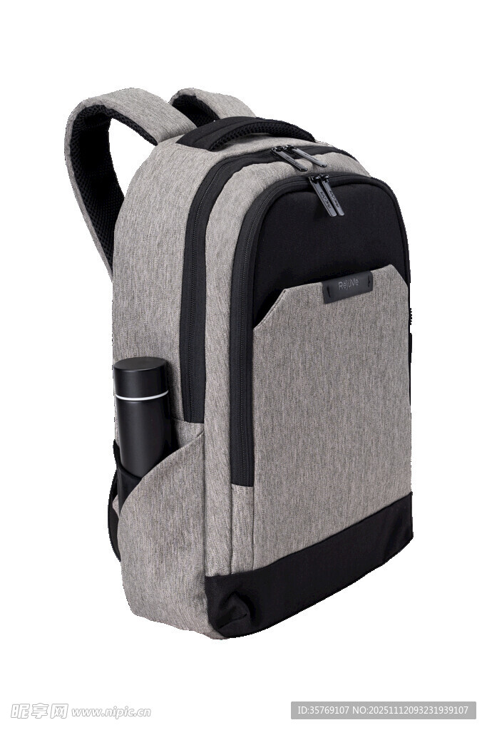 简约灰色双肩背包