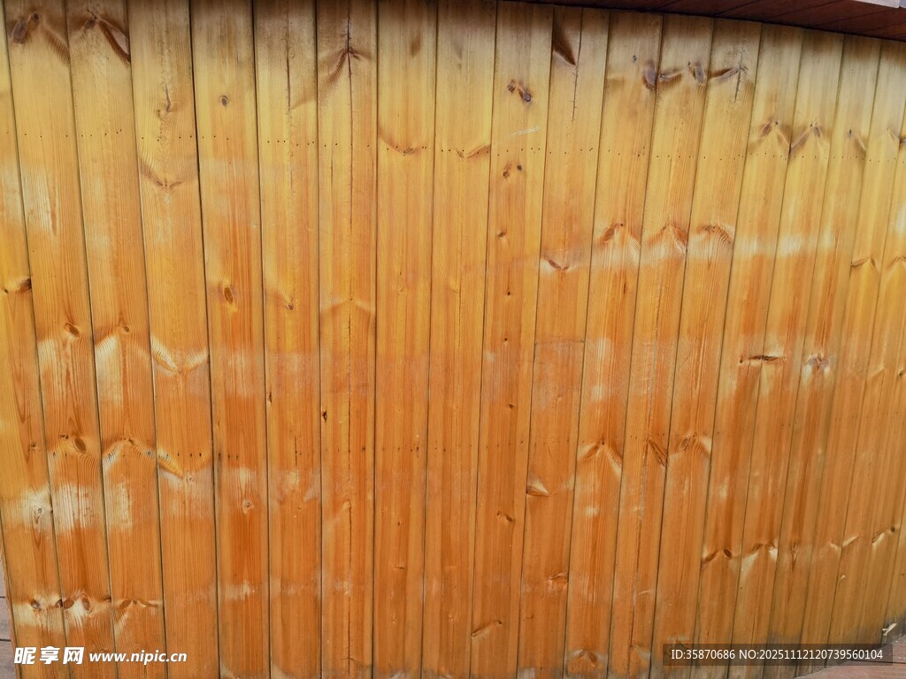 木质纹理围栏特写