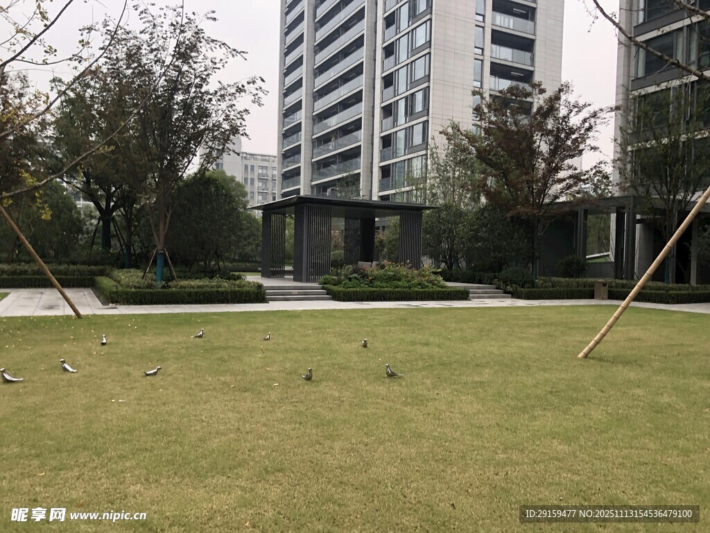 现代小区户外绿化景观