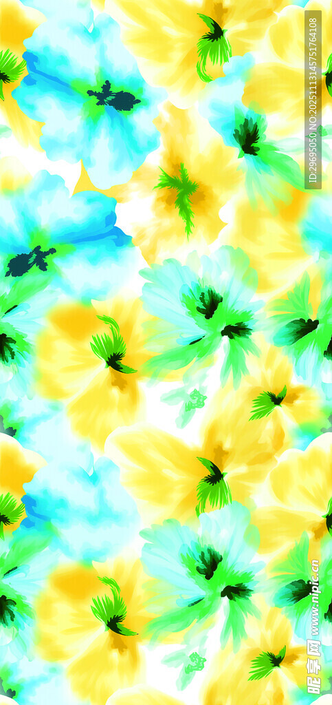 多彩花卉图案背景