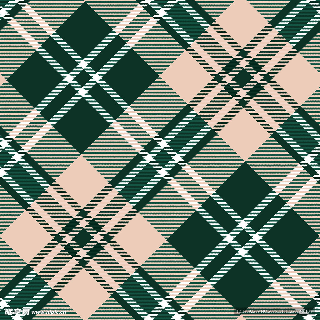 绿粉格子图案纹理