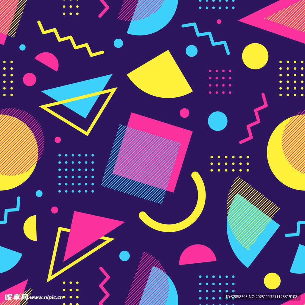 多彩几何图案背景设计
