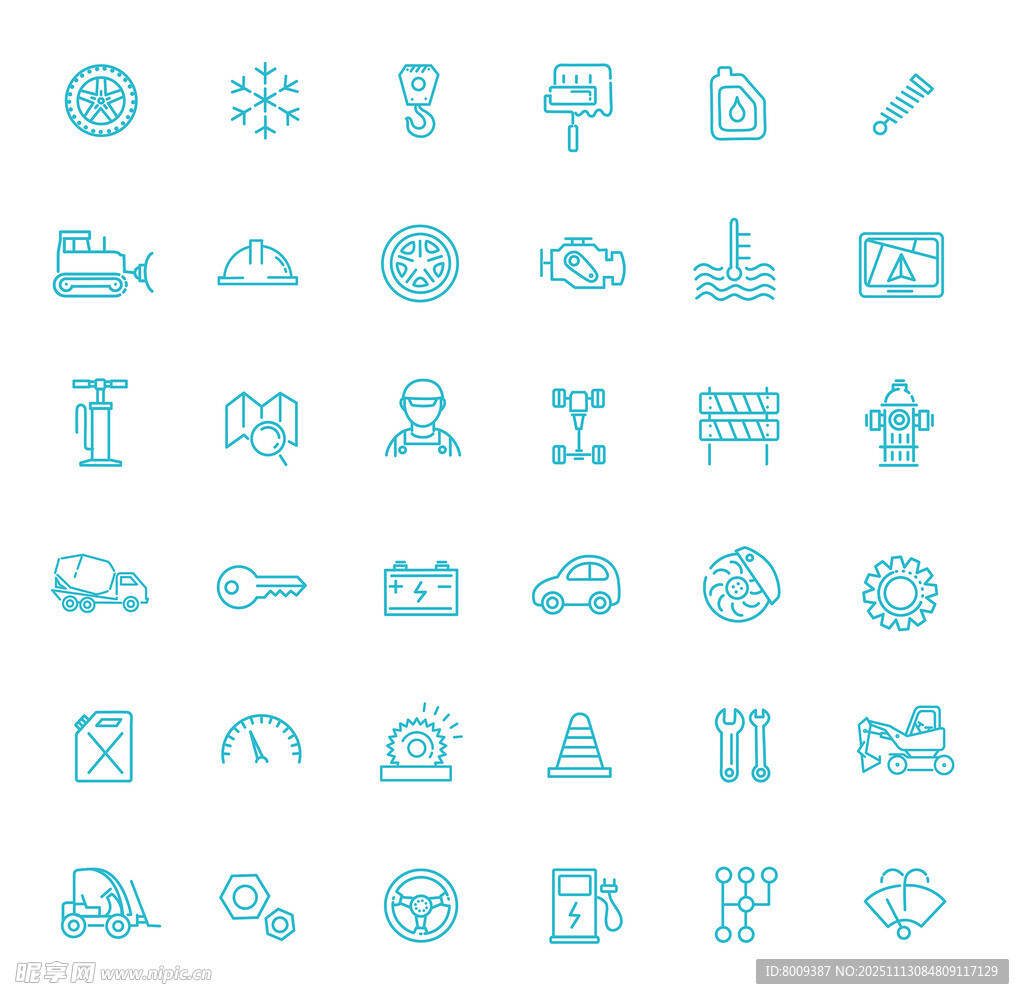 赛车竞赛线性图标