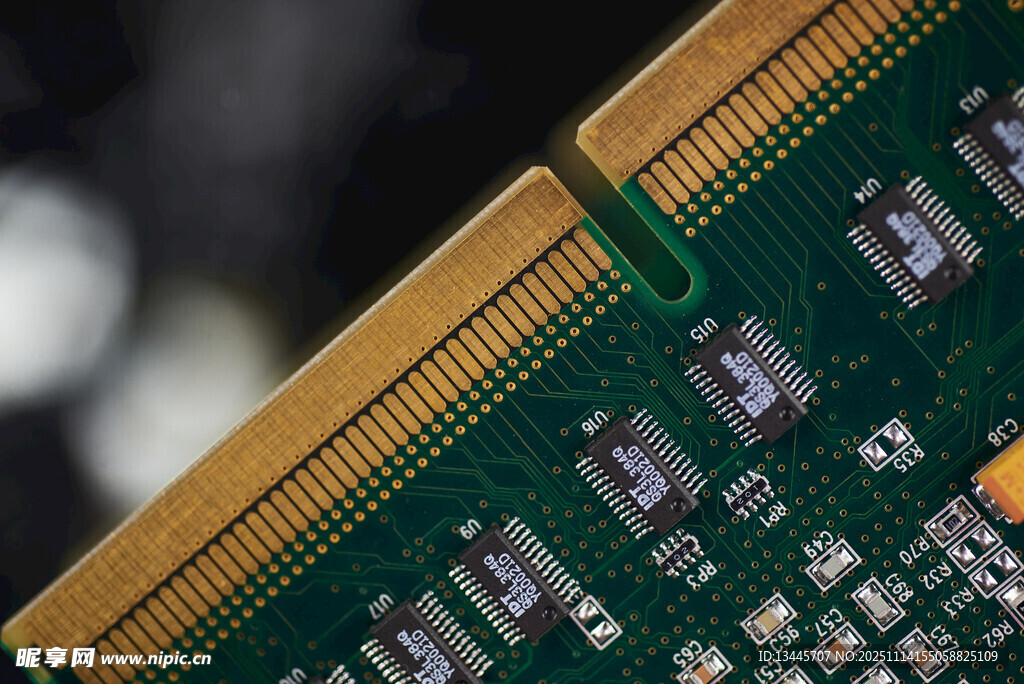 电脑内存条细节特写