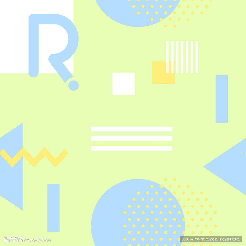 几何图形构成的清新图案