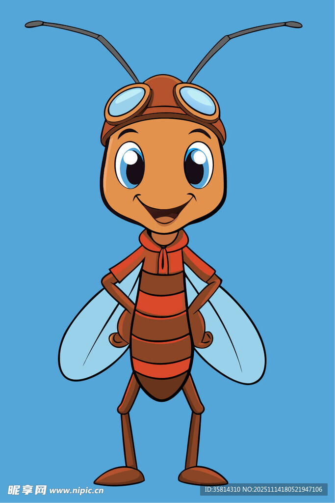 可爱拟人蚂蚁卡通形象