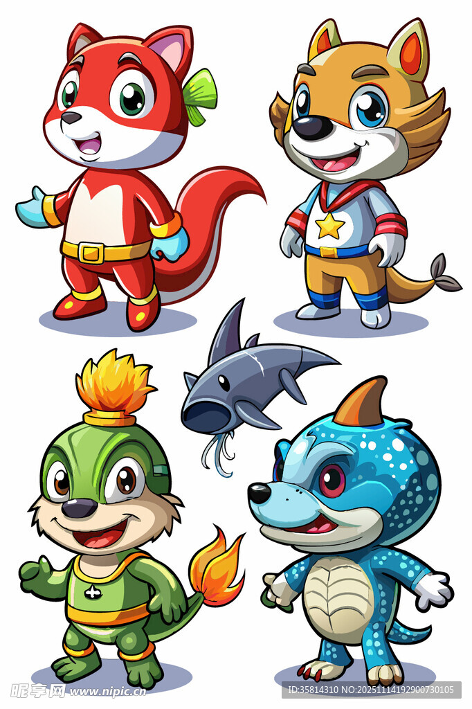 可爱动物卡通形象集合