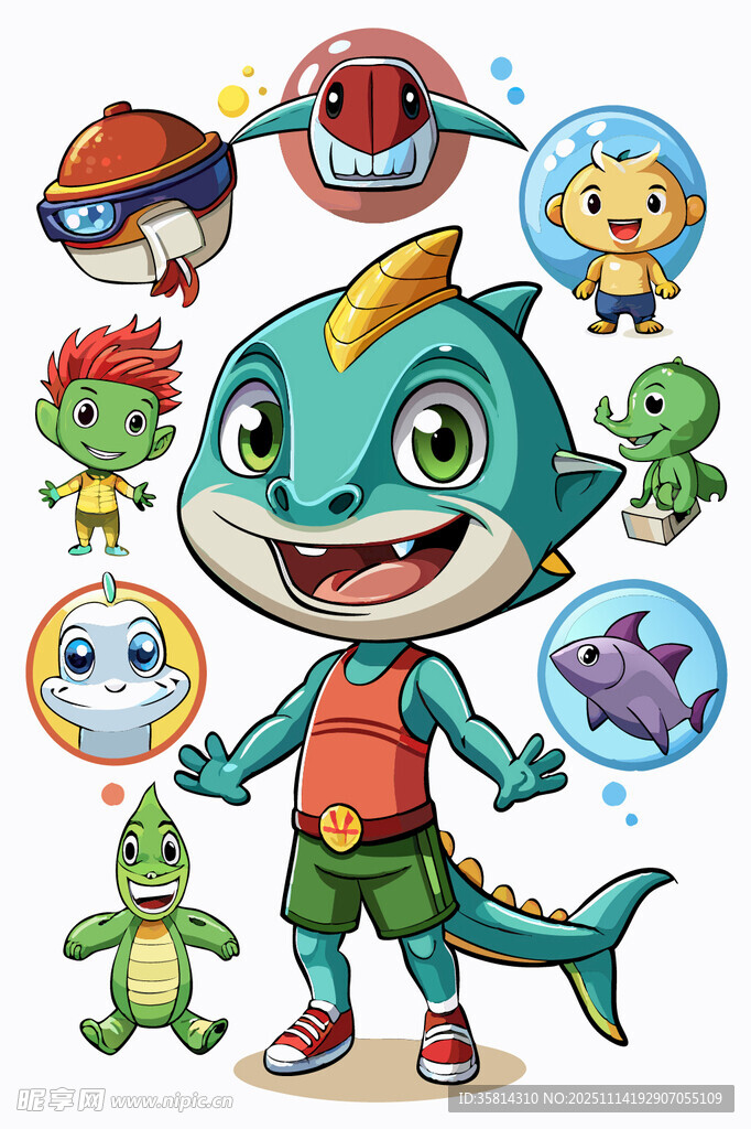 可爱恐龙与外星小伙伴