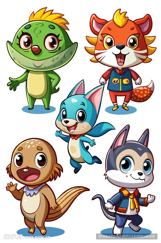 可爱动物超级英雄形象