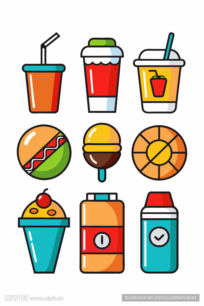 多彩美味的休闲食品饮料