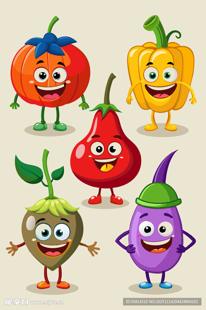 可爱卡通蔬菜瓜果大集合