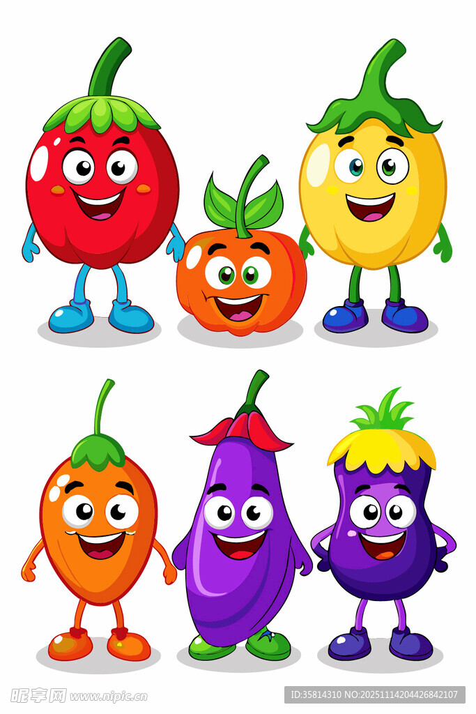可爱卡通蔬菜大集合