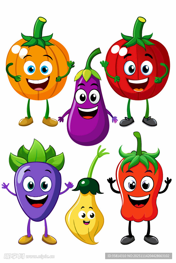 可爱卡通蔬菜水果大集合