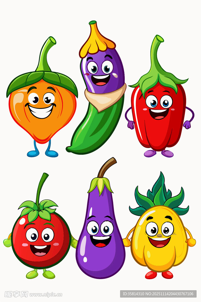 可爱卡通蔬菜大集合