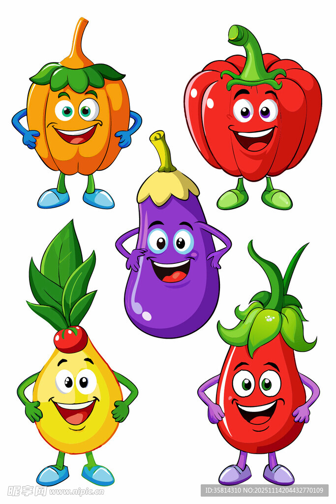 可爱卡通蔬菜欢乐大集合