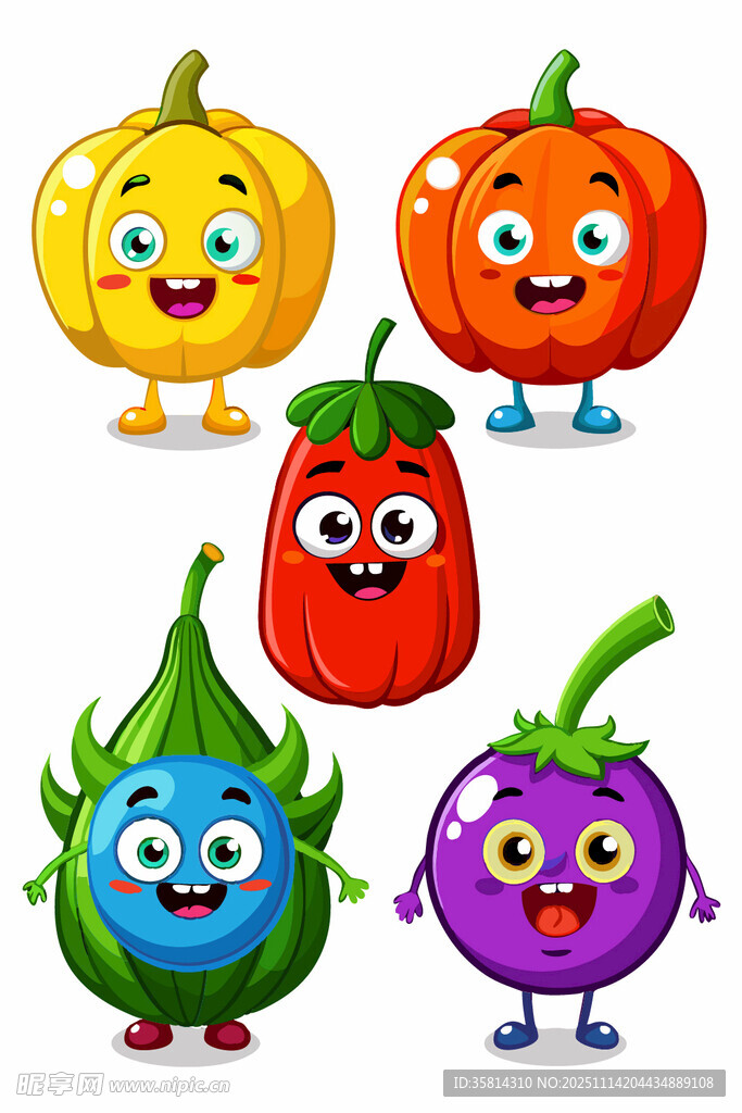 可爱卡通蔬菜大集合