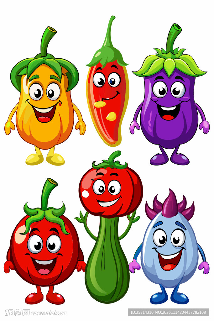 可爱卡通蔬菜大集合