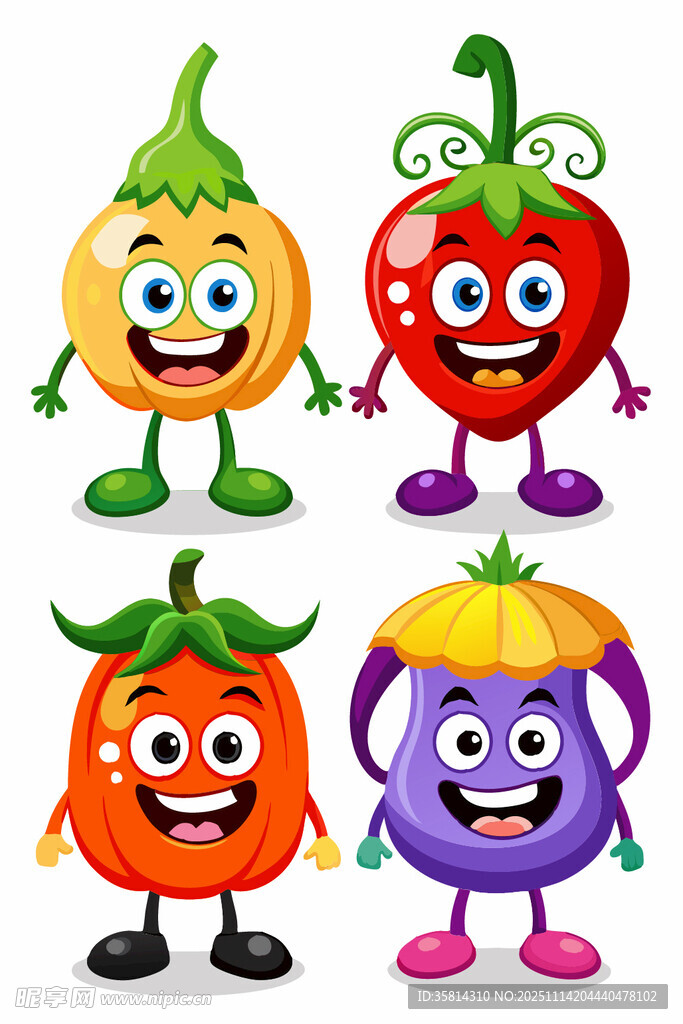 可爱蔬菜卡通形象