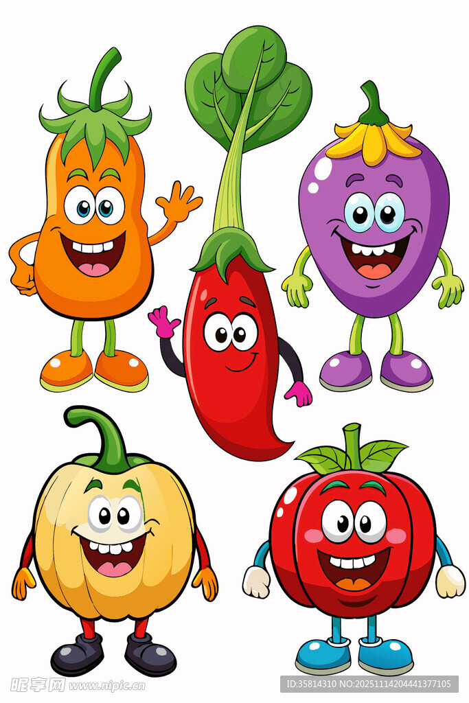 可爱卡通蔬菜欢乐大集合