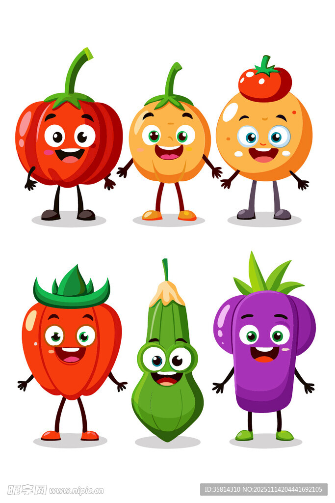 可爱卡通蔬菜大集合