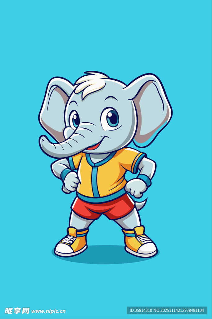 可爱大象卡通形象