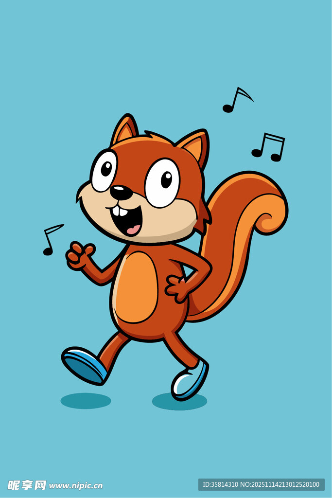 欢快松鼠快乐歌唱