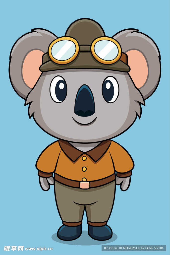 考拉飞行员卡通形象