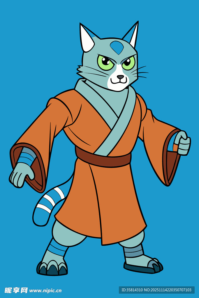 穿和服的功夫猫