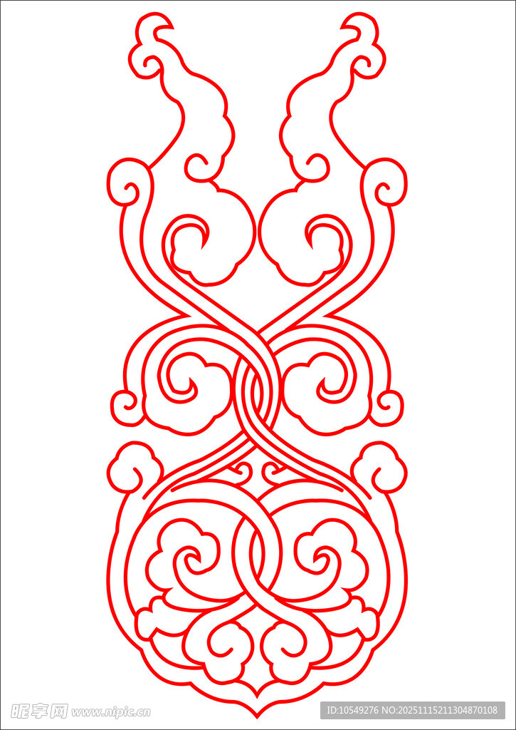 中式传统红色花纹图案