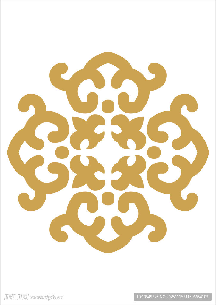 金色中式古典花纹图案