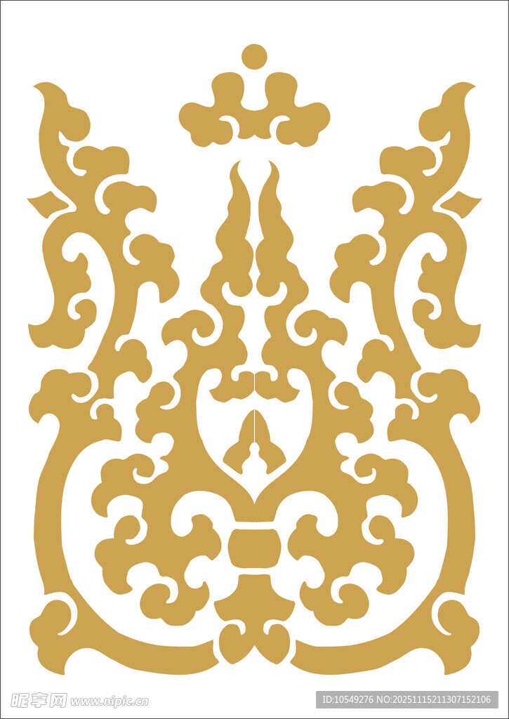 金色传统花纹图案