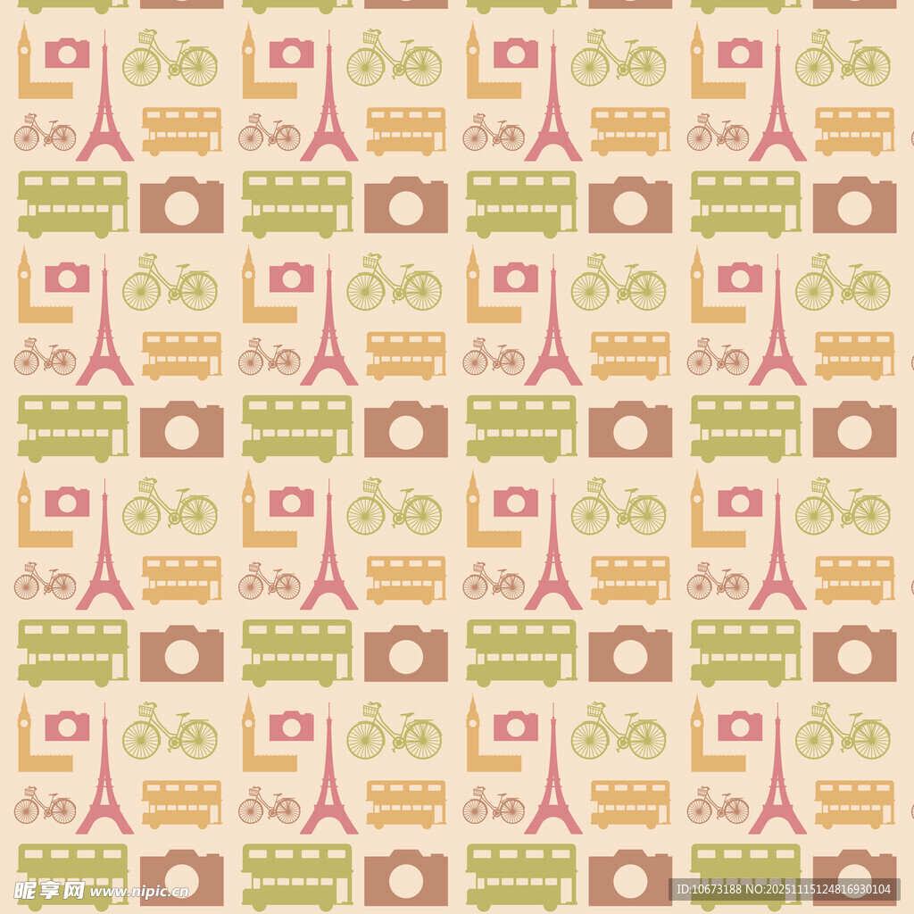 埃菲尔铁塔图案背景纹理