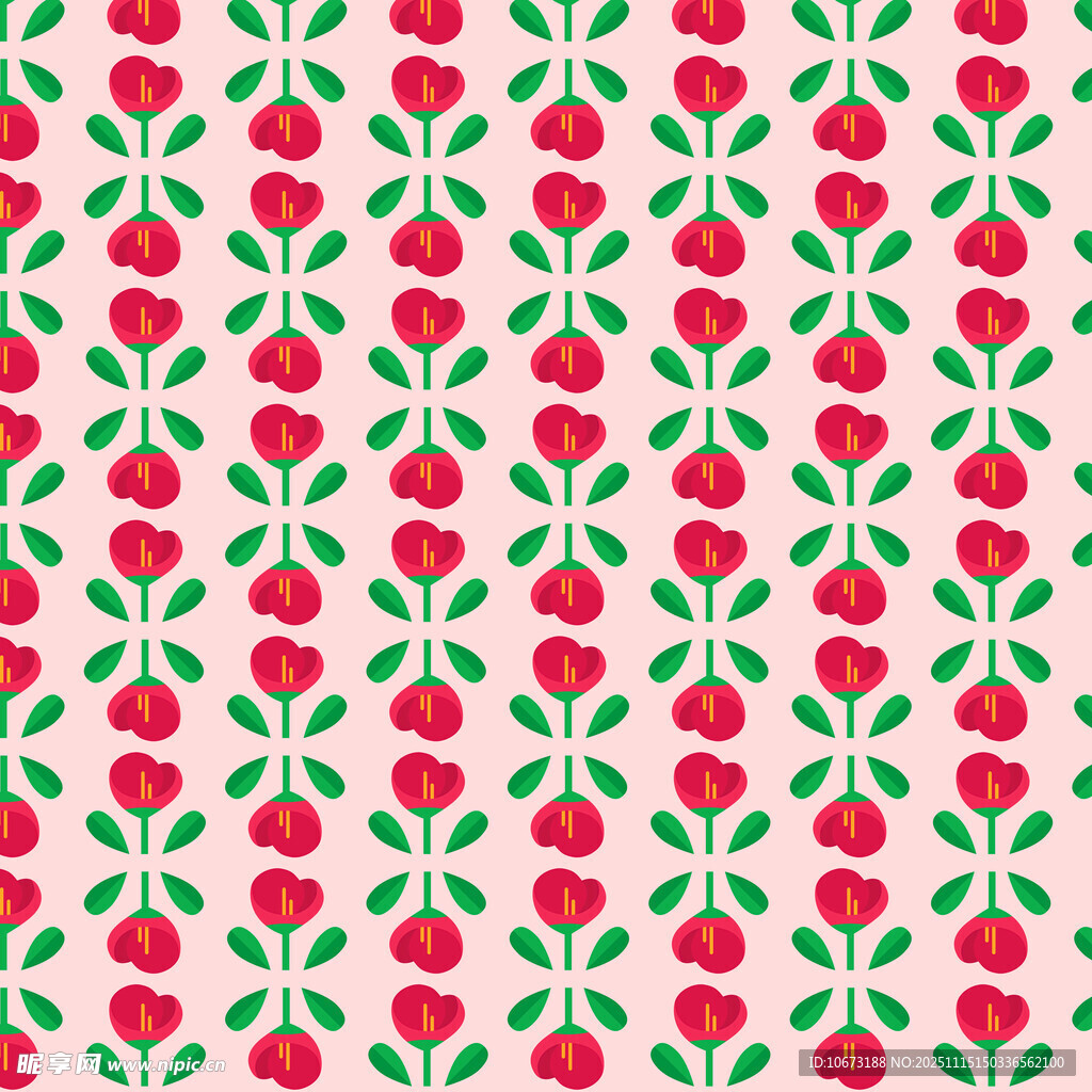 樱桃花卉图案背景纹理