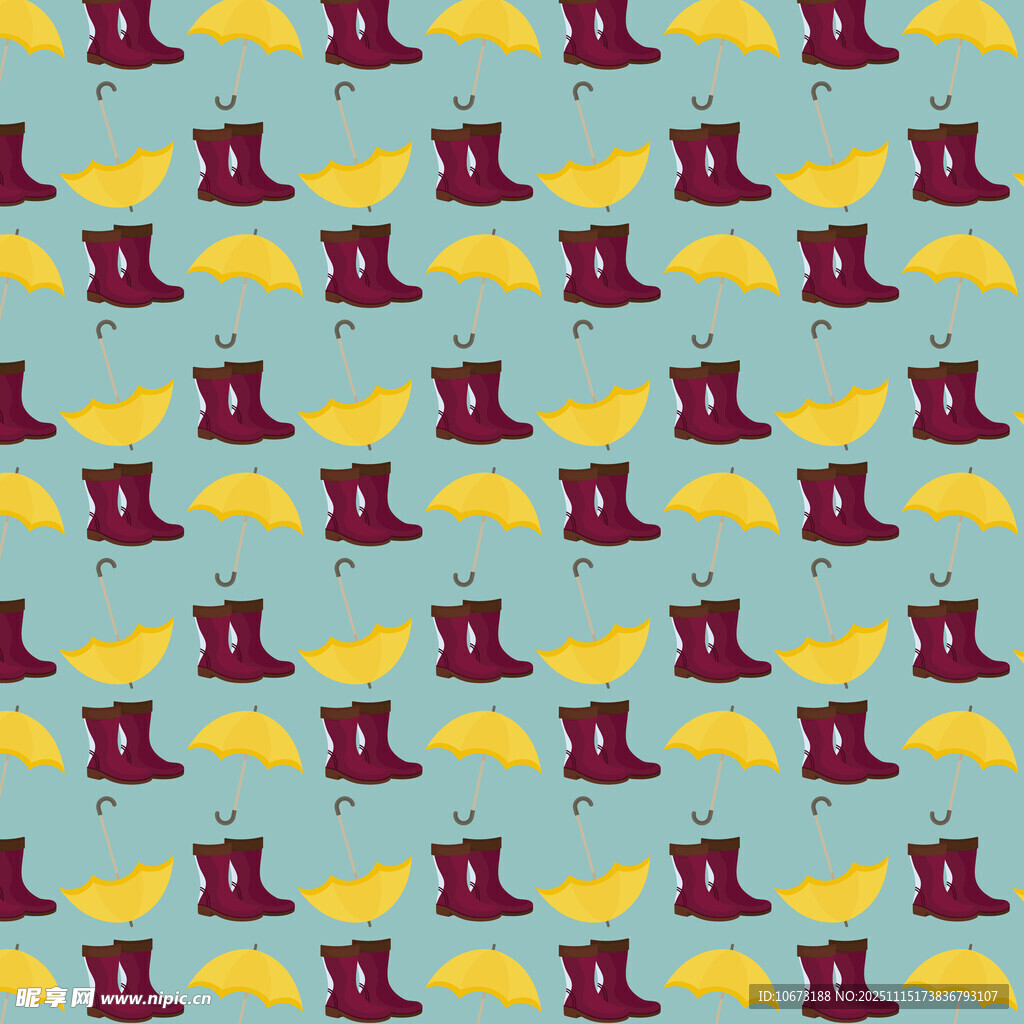 雨靴图案背景设计图