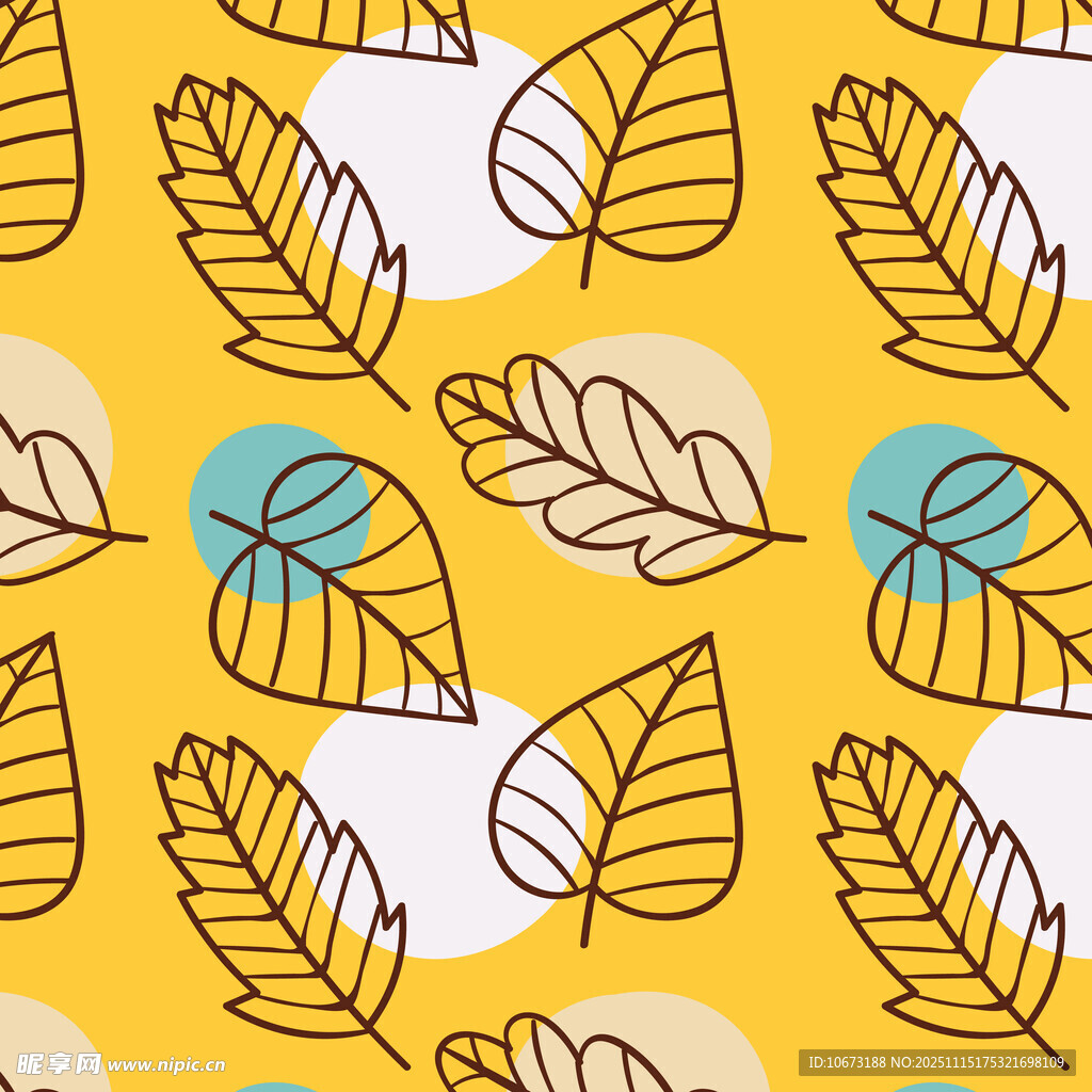 秋季树叶图案背景设计