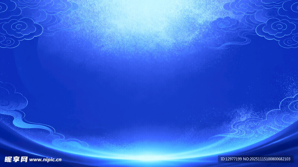 梦幻蓝色科技感背景图