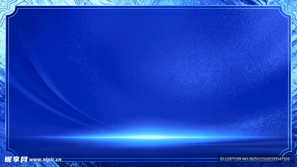 蓝色科技风边框背景图