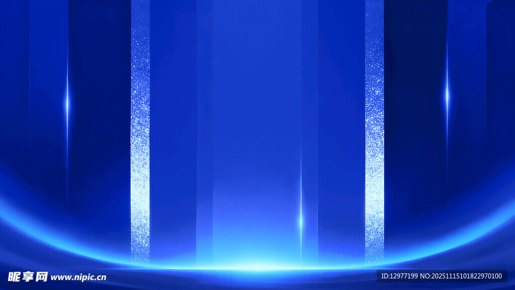 蓝色科技感光线背景图