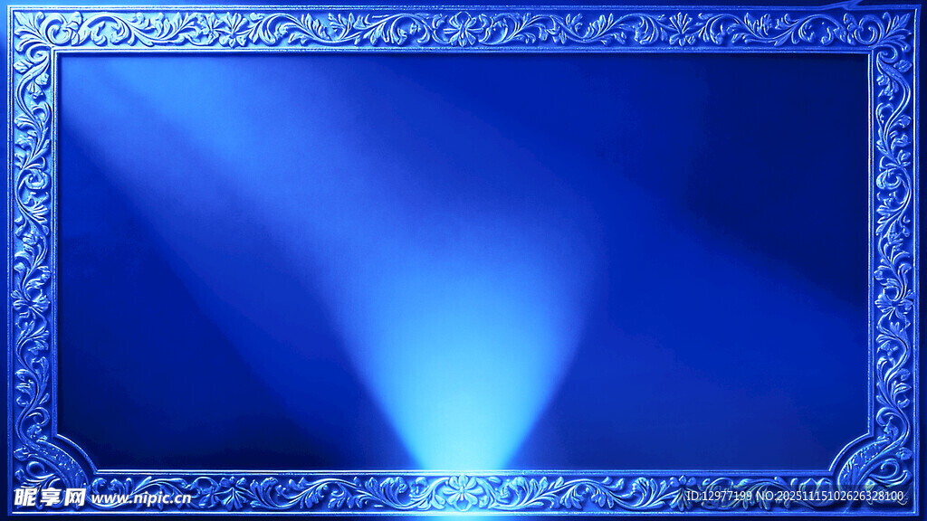 蓝色梦幻边框背景图