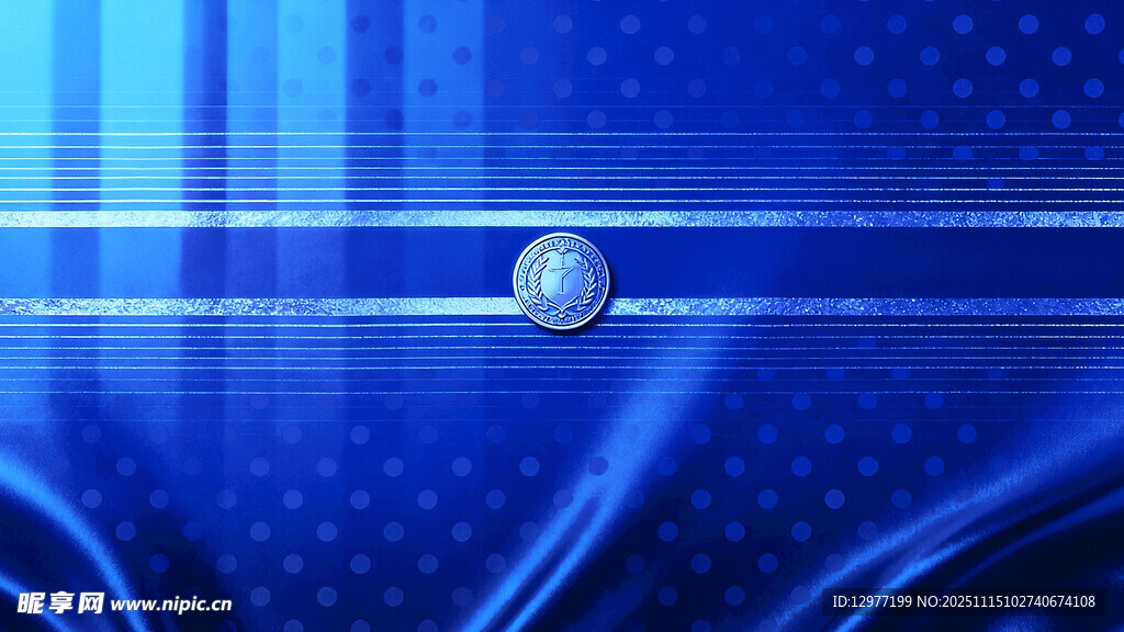 蓝色科技风背景中的球体