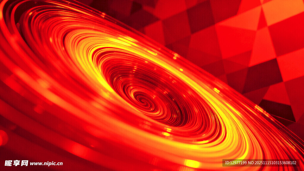 炫彩红色旋涡背景图案