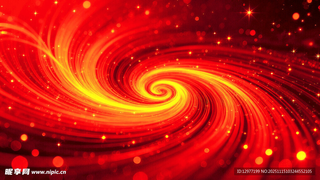 红色炫彩旋涡背景图