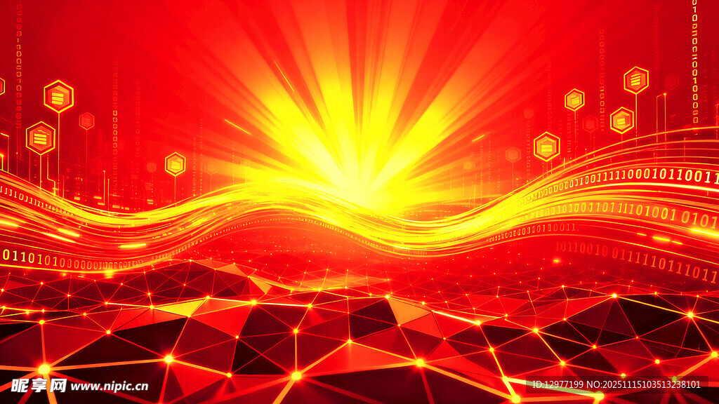 炫彩科技光芒背景图